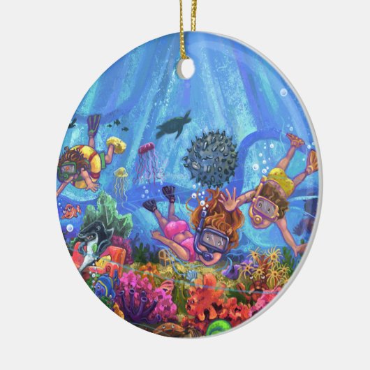 Onder het Zee Keramisch Ornament (Links)