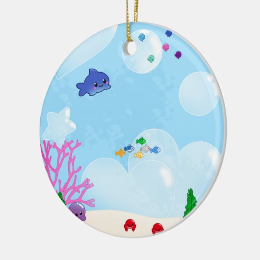 Onder het Zee Keramisch Ornament (Links)