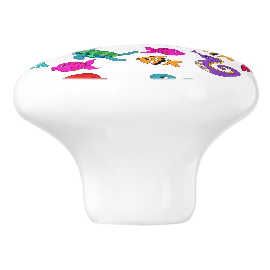 Onder het Zee Keramische Knop (Zijkant)