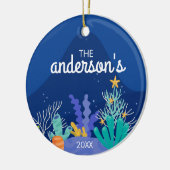 Onder het Zee keramische Ornament (Links)