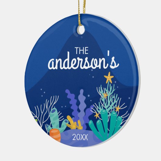 Onder het Zee keramische Ornament (Links)