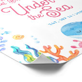 Onder het Zee Kinder 1e verjaardag welkomstbord Poster (Hoek)