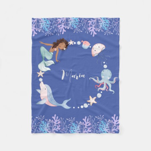 Onder het zee kinder aangepaste naam Fleece Deken (Voorkant)