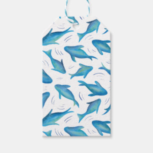 Onder het Zee kinder oceaan vissen haai Cadeaulabel