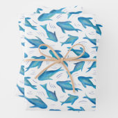 Onder het Zee kinder oceaan vissen haai Inpakpapier Vel (In situ)