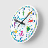 Onder het Zee Kinder Room Clock Ronde Klok (Hoek)