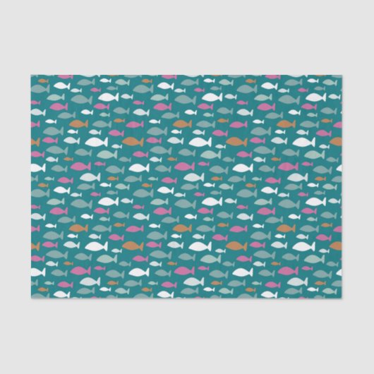 Onder het Zee Kinder vispatroon Tissuepapier (Voorkant)