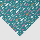 Onder het Zee Kinder vispatroon Tissuepapier (Detail)