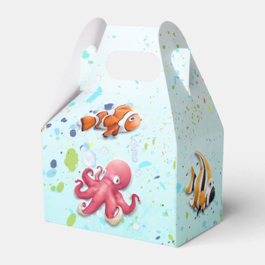 Onder het Zee Kinderen Verjaardag Bedankdoosjes (Achterkant)