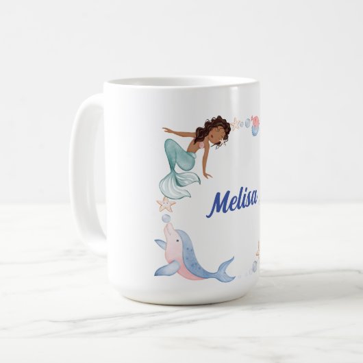 Onder het zee kinderen verjaardagscadeau mok (Voorkant links)