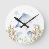 Onder het Zee kinderkamer decor, Dolfijn Ronde Klok (Voorkant)