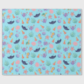 Onder het Zee kinderverjaardagspakpapier Cadeaupapier (Vlak)