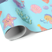 Onder het Zee kinderverjaardagspakpapier Cadeaupapier (Rol Hoek)