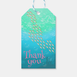 Onder het Zee kleine vis verjaardagsfeest Cadeaulabel