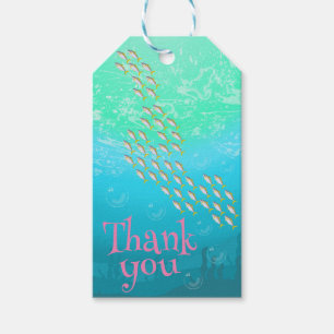 Onder het Zee kleine vis verjaardagsfeest Cadeaulabel
