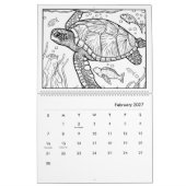 Onder het Zee Kleurkalender Kalender (Feb 2027)