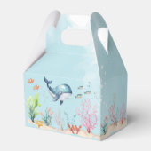 Onder het Zee Kleurrijke Ocean Animals Baby shower Bedankdoosjes (Achterkant)