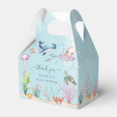 Onder het Zee Kleurrijke Ocean Animals Baby shower Bedankdoosjes (Voorkant Zijde)