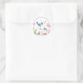 Onder het Zee Kleurrijke Ocean Animals Baby shower Ronde Sticker (Tas)