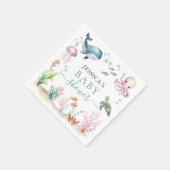 Onder het Zee Kleurrijke Ocean Animals Baby shower Servet (Hoek)