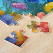 Onder het zee kleurrijke vissen puzzel voor kinder legpuzzel (Zijkant)