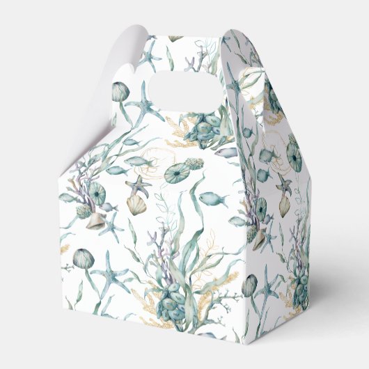 Onder het Zee Koraalrif Favoriete Boxen Bedankdoosjes (Achterkant)