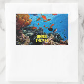 Onder het Zee Koraalvis Marine Life Blue Water Rechthoekige Sticker (Tas)