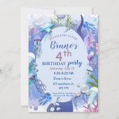 Onder het zee kwallen Verjaardagsuitnodiging Kaart (Voorkant)