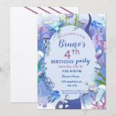 Onder het zee kwallen Verjaardagsuitnodiging Kaart (Voorkant / Achterkant)