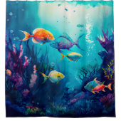 Onder het zee landschap douchegordijn (Voorkant)