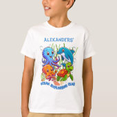 Onder het Zee leuke grappige dolfijn kronkelige oc T-shirt (Voorkant)