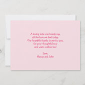 Onder het Zee leven/meisje Baby shower Hartelijk d Bedankkaart (Achterkant)