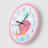 Onder het Zee leven Roze walvisklok Baby Kind Grote Klok (Hoek)