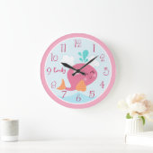 Onder het Zee leven Roze walvisklok Baby Kind Grote Klok (Huis)