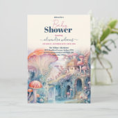 Onder het Zee Life Baby shower Kaart (Staand voorkant)