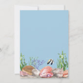 Onder het Zee Life Blue Baby shower Kaart (Achterkant)