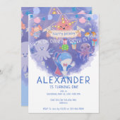 Onder het Zee Life Ocean Fintastic Birthday Party Kaart (Voorkant / Achterkant)