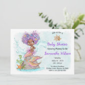 Onder het Zee Little Mermaid Baby shower Kaart (Staand voorkant)