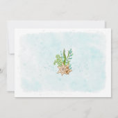 Onder het Zee Little Mermaid Baby shower Kaart (Achterkant)