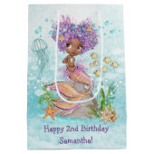 Onder het Zee Little Mermaid Birthday Medium Cadeauzakje (Achterkant)