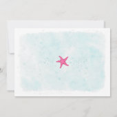 Onder het Zee Little Mermaid Birthday Party Invita Kaart (Achterkant)