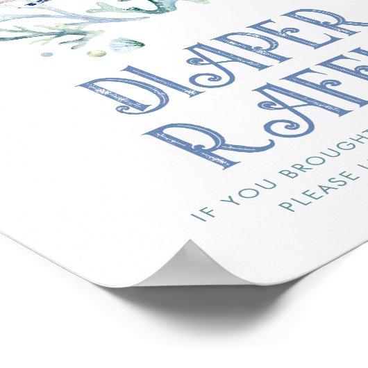 Onder het Zee Luier Raffle Teken Poster (Hoek)