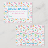 Onder het Zee Luier Raffle Tickets Informatiekaartje (Voorkant / Achterkant)