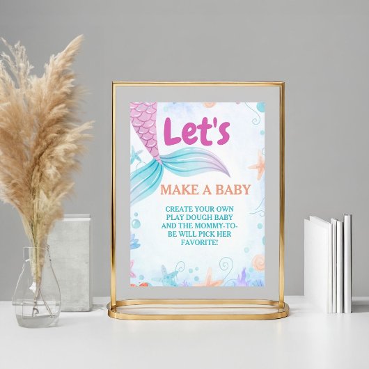 Onder het zee maak een Baby Baby shower Game teken Poster