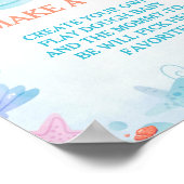Onder het zee maak een Baby Baby shower Game teken Poster (Hoek)