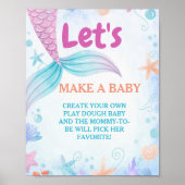 Onder het zee maak een Baby Baby shower Game teken Poster (Voorkant)