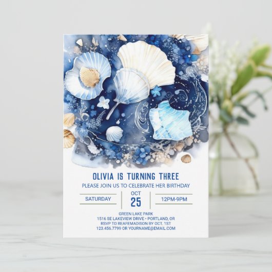 Onder het Zee Magic Boy Birthday Kaart (Staand voorkant)