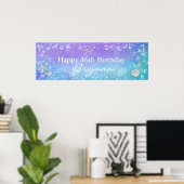 Onder het Zee Magical Birthday Party Banner Poster (Thuiskantoor)