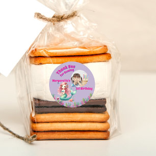 Onder het Zee Magical Mermaid Girly foto Ronde Sticker