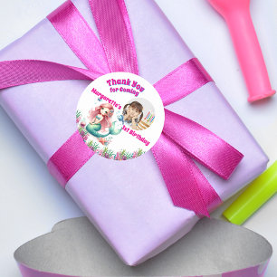 Onder het Zee Magical Mermaid Girly foto Ronde Sticker